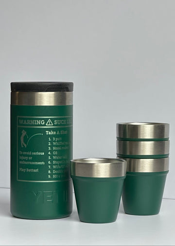 Custom Yeti Shot Glasses - Golf Themed
