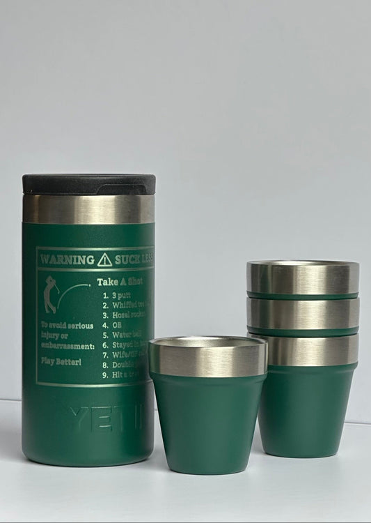 Custom Yeti Shot Glasses - Golf Themed