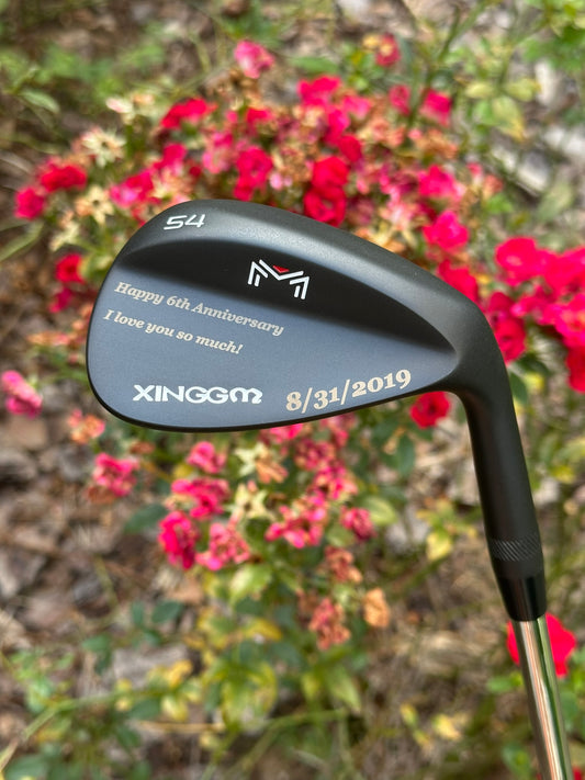 Laser Engraved Golf Club - Three Engravings of Lettering and/or Designs