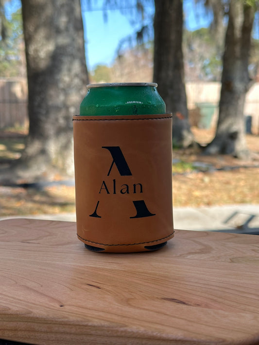 Custom Leather Koozie